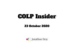 COLP Insider newsletter - SRA Compliance for COLPs and COFAs