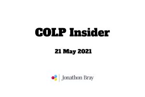 COLP Insider from Jonathon Bray SRA Consultants