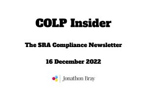 SRA compliance news December 2022