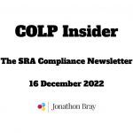 SRA compliance news December 2022