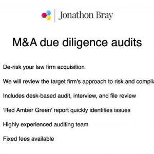 M&A due diligence audits and law firm acquisitions
