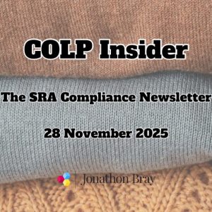 COLP Insider SRA News 28 November 2025